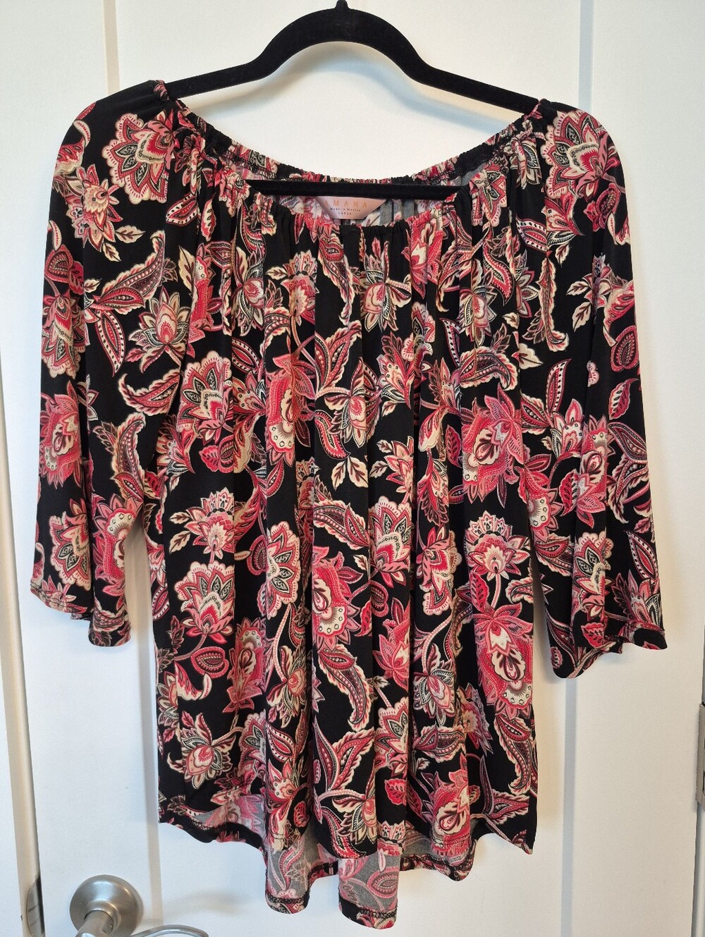Amana Boho Paisley Peasant Blouse